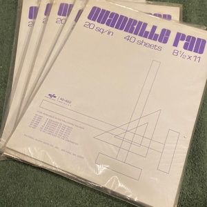 NWT Five packages of quadrille pads